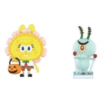 Pop Mart x Spongebob Příšery Labubu „Jack O’Lantern a Plankton x Tycoco“