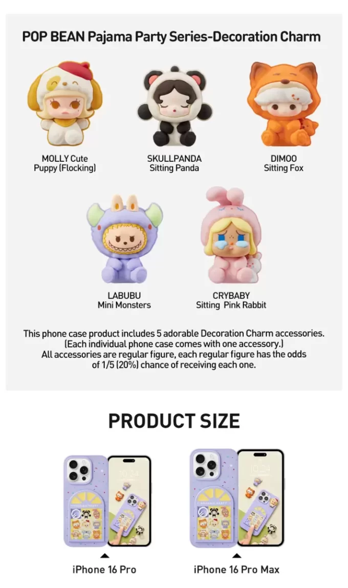 Pouzdro na telefon s posuvným otvorem POP BEAN Pajama Party