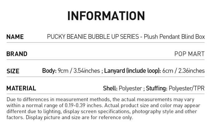 PUCKY BEANIE BUBBLE UP SERIES – Plyšová přívěsná roleta