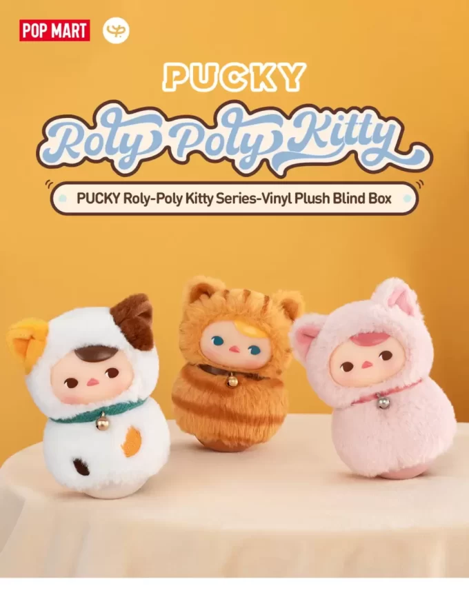PUCKY Roly-Poly Kitty Series – vinylová plyšová roleta