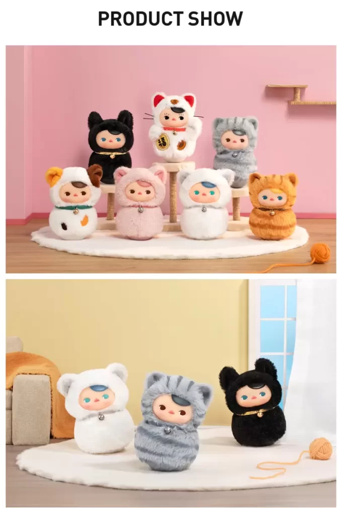 PUCKY Roly-Poly Kitty Series – vinylová plyšová roleta