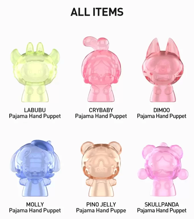 Sada loutkových figurek POP BEAN s motivem pyžama