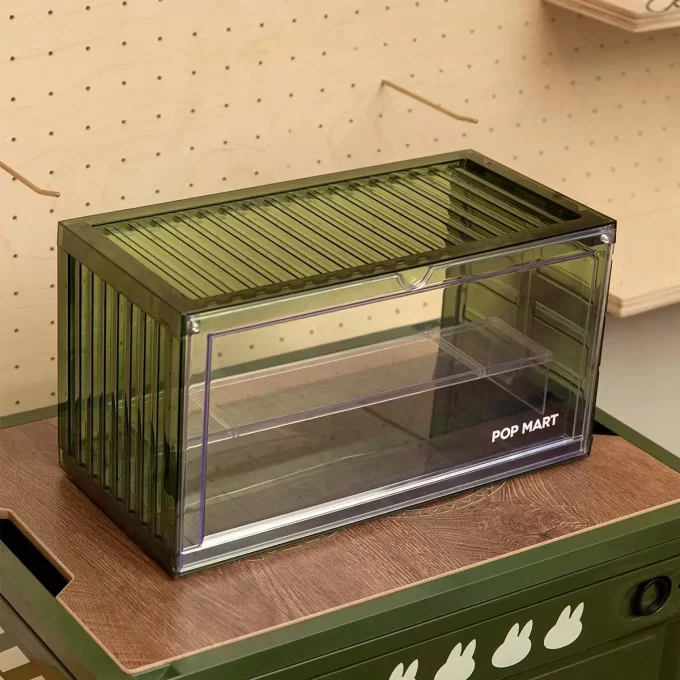 Sestavený displejový kontejner POP MART (průhledně zelený)