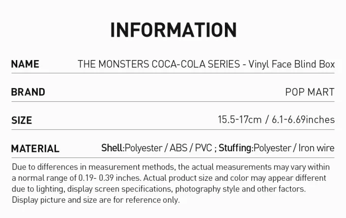 SÉRIE THE MONSTERS COCA-COLA – Vinylová krabička na obličej SÉRIE THE MONSTERS COCA-COLA – Vinylová krabička na obličej