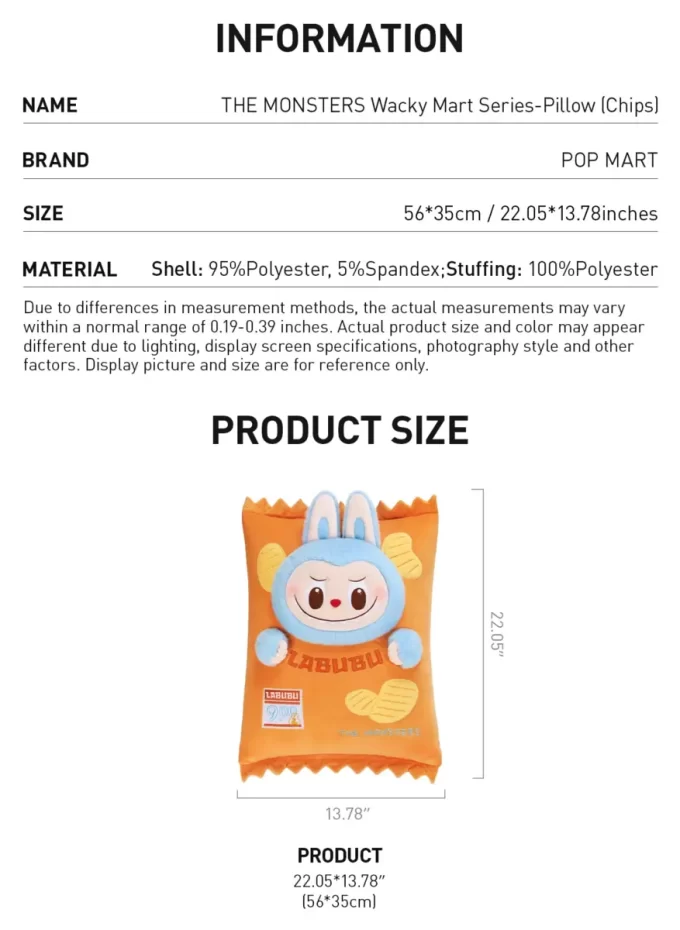 THE MONSTERS Wacky Mart Series – Polštář (Chips)