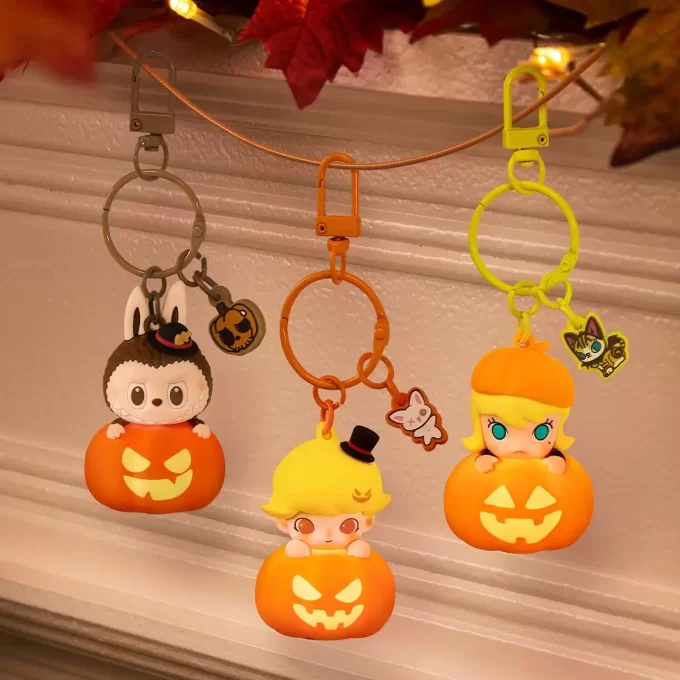 Veselá Halloweenská párty série – svítící dýňový přívěsek