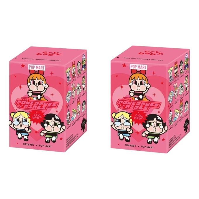 Vinylové figurky Pop Mart x Powerpuff Girls CryBaby v zapečetěném pouzdře (2 zaslepené krabičky)