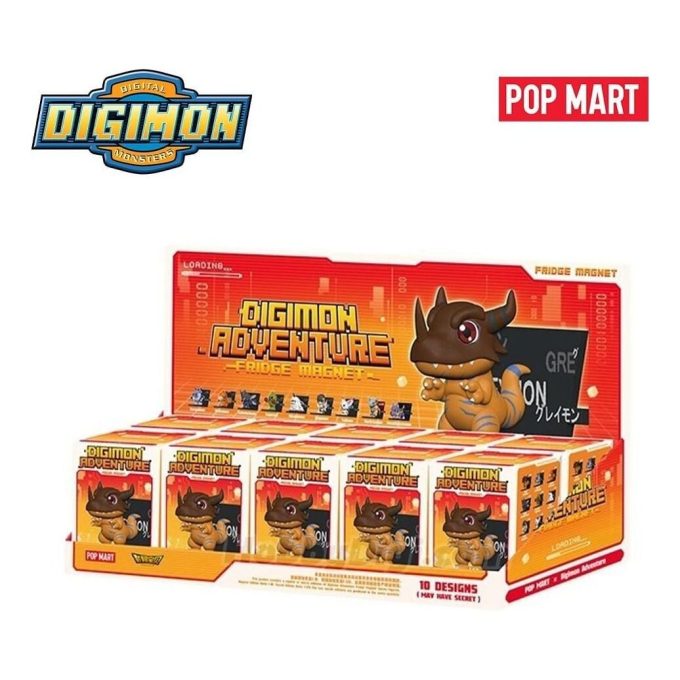 Zapečetěné pouzdro s magnetem na ledničku Digimon (10 zaslepených krabiček)