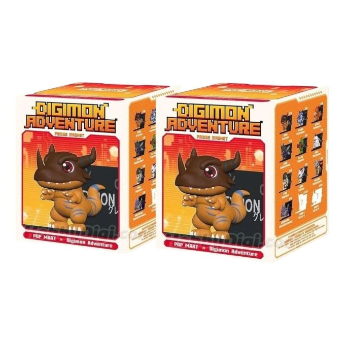 Zapečetěné pouzdro s magnetem na ledničku Digimon (2 zaslepené krabičky)