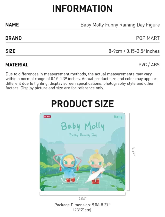Zábavná figurka Baby Molly z deštivého dne
